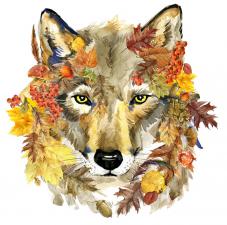 Матрёнин Посад | Осенний волк. Размер - 23 х 24 см