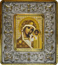 Богородица Казанская (лилии серебро).