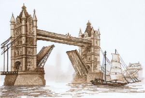 Набор для вышивания крестом Crystal Art Лондон.Тауэрский мост. Размер - 38,5 х 26 см.