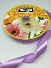 Лента атласная Skroll,25 мм,цвет № 113 (лиловый)