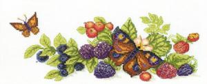 Набор для вышивания крестом Crystal Art Урожай ягод. Размер - 25 х 11 см.