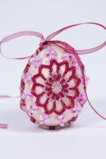 Матрёнин Посад | 8406 Пасхальное яйцо "Распустившийся цветок". Размер - 4,6 х 6,2 см