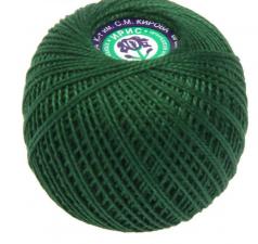 Нитки для вязания "Ирис". Цвет 3807 тёмно-зелёный