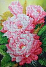 Картины бисером | Розовый аромат. Размер - 20 х 28 см.
