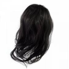 Волосы (парик) для кукол (прямые),цвет:чёрный,размер - 22-28 см (шар 7-9 см)