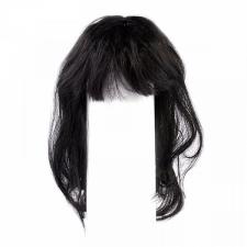 Волосы (парик) для кукол (прямые),цвет:чёрный,размер - 22-28 см (шар 7-9 см)