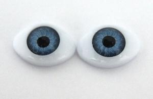 Глазки для кукол овальные (половинки). Цвет (голубой)