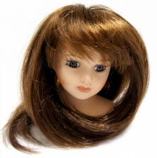 Волосы для кукол (прямые),цвет:каштановый