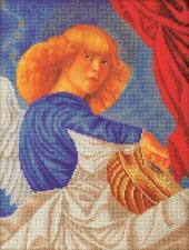 Радуга бисера (Кроше) | Ангел "Музицирующий ангел. Примо". Размер - 26 х 35 см.