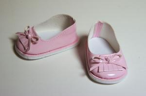 Туфли лаковые для кукол,розовые