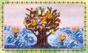Набор для вышивки бисером на натуральном художественном холсте "Календарь. Дивный сад"