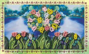 Набор для вышивки бисером на натуральном художественном холсте "Календарь. Дивный сад"