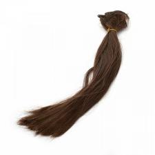 Трессы прямые цв.коричневый,длина волоса 30 см,длина тресса 50 см (2 шт)