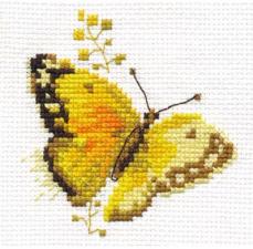Алиса | Яркие бабочки.Жёлтая. Размер - 9 х 8 см
