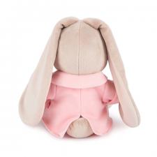 Зайка Ми в розовой меховой курточке, мягкая игрушка BudiBasa,размер 18 см