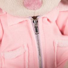 Зайка Ми в розовой меховой курточке, мягкая игрушка BudiBasa,размер 18 см