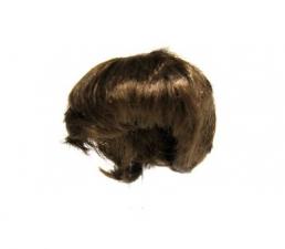 Волосы (парик) для кукол (прямые, короткие) цв.каштан,диаметр 6-8 см