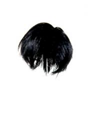 Волосы для кукол (парик) (прямые, короткие) цв.чёрный,размер 6-8 см