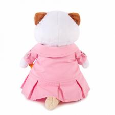 Кошечка Ли-Ли в розовом плаще с серым бантиком, мягкая игрушка BudiBasa
