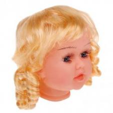 Волосы (парик) для кукол "Локоны",размер большой, цв. блонд,диаметр 12 см