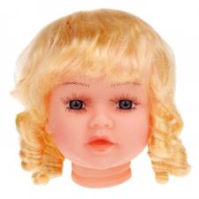 Волосы (парик) для кукол "Локоны",размер большой, цв. блонд,диаметр 12 см
