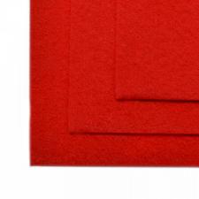 Фетр листовой жёсткий IDEAL,20 х 30 см,1 мм,цвет 601 красный