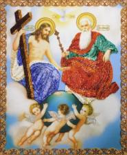 Картины бисером | Икона "Новозаветная Троица". Размер - 28 х 35 см.