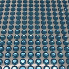 Стикер "Клеевые стразы круглые",6 мм,14х36,цв.голубой
