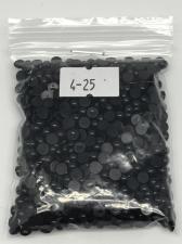 Перламутровые полубусины "Круг",4мм,20г,чёрный(25)