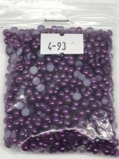 Перламутровые полубусины "Круг",4мм,20г,тёмно-фиолетовый(93)
