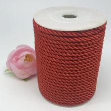 Шнур витой декоративный,5 мм,цвет красный (№6)