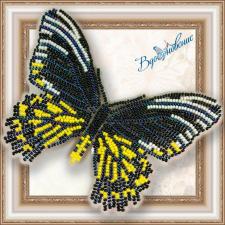 Набор для вышивки бисером на прозрачной основе "Бабочка "Золотая Птицекрылка Радамант""