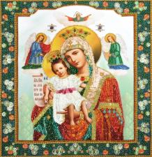 Картины бисером | Икона Божией Матери "Достойно Есть". Размер - 29 х 32 см.