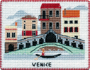 Овен | Набор-магнит для вышивания на пластиковой канве "Столицы мира.Венеция"