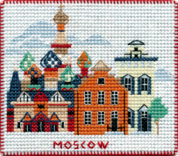 Овен | Набор-магнит для вышивания на пластиковой канве "Столицы мира.Москва"