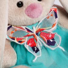 Зайка Ми в бирюзовой юбочке с бабочкой (Малыш), мягкая игрушка BudiBasa. Размер - 15 см