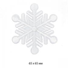 Термоаппликация "Снежинка",6,5х6,5 см,цв.белый