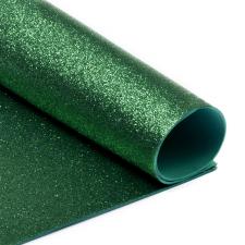 Глиттерный фоамиран (зелёный),20х30 см,толщина 2 мм