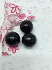 Бусины под жемчуг,20 мм,20 гр (5 бусин),цвет чёрный (025)
