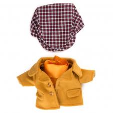 Одежда для Зайки Ми "Оранжевая куртка и кепка в клетку"
