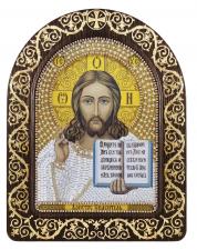 Набор для вышивания бисером иконы в рамке-киоте "Христос Спаситель"