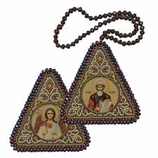 Новая слобода | Набор для вышивания бисером двухсторонней иконы "Святой Равноап. Князь Владимир и Ангел Хранитель"