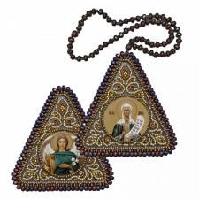 Новая слобода | Набор для вышивания бисером двухсторонней иконы "Св. Мч. Дария (Дарья) и Архангел Гавриил"