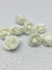 Роза из фоамирана,2 см,цвет белый (white),10 шт