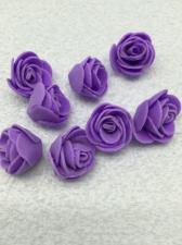 Роза из фоамирана,2 см,цвет фиолетовый (purple),10 шт
