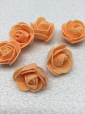 Роза из фоамирана,3 см,цвет оранжевый (orange),10 шт