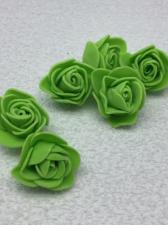 Роза из фоамирана,3 см,цвет зелёный (green),10 шт