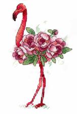 ТМ Жар-птица Набор для вышивания на одежде "Фламинго". Размер - 9 х 15 см.