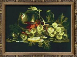 Риолис | Натюрморт с виноградом. Размер - 40 х 30 см