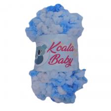 Пряжа Koala baby colors (100% полиэстер, 150 гр/13,9 м), цвет 202 (бело-голубой)